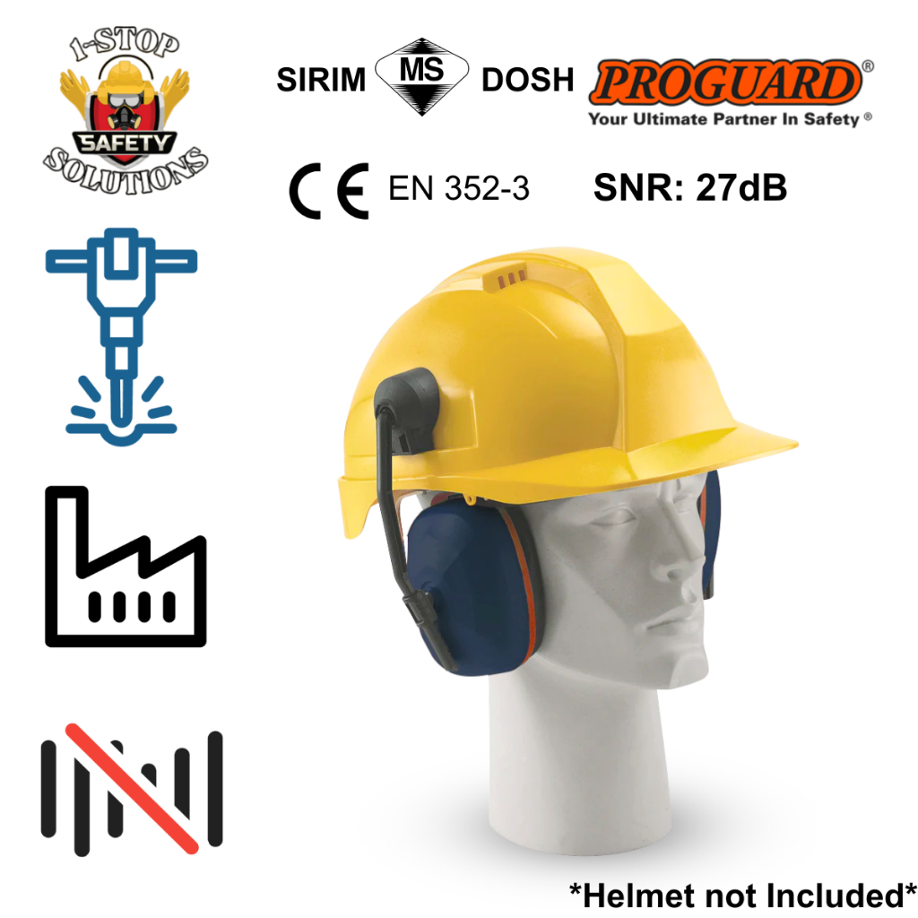 Proguard SNR27dB Lightweight Helmet Swing Slotted Earmuff PC06SE ...