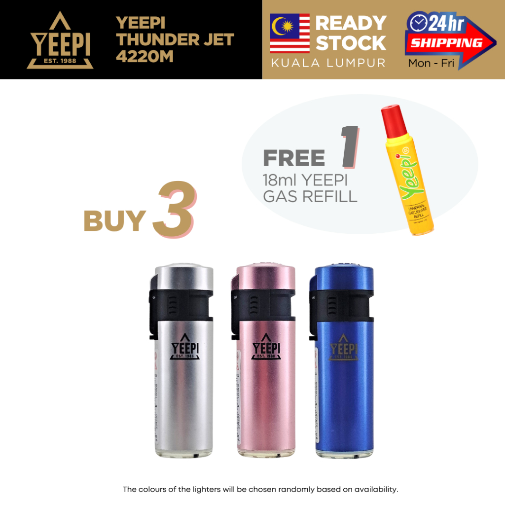 Yeepi Thunder Jet Flame Metallic/Matte Series Refillable Lighter ...
