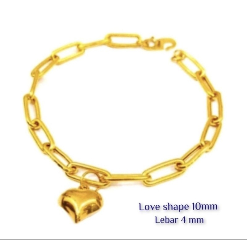 🌈 Exclusive Paper Clip Bracelet.Gelang Tangan Paper Clip Emas 916🌈