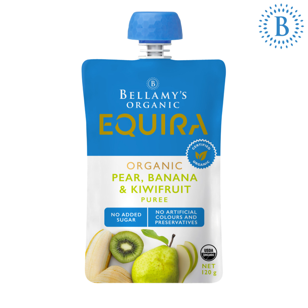 Bellamy's Organic EQUIRA Pear Banana Kiwi Puree Pouch 120g | Shopee ...