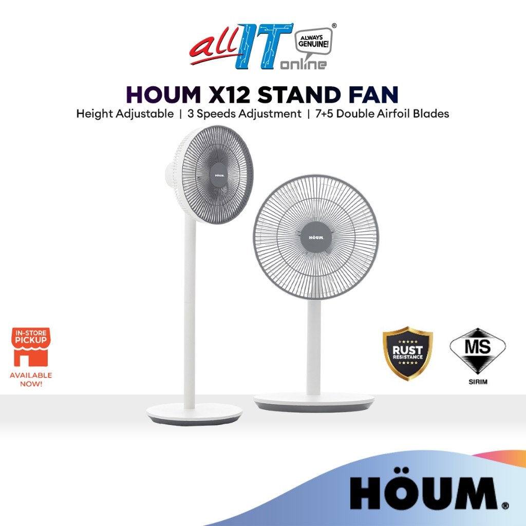 HOUM X12 Electric 3 Speed Standing Fan Special Design Fan Blade DC