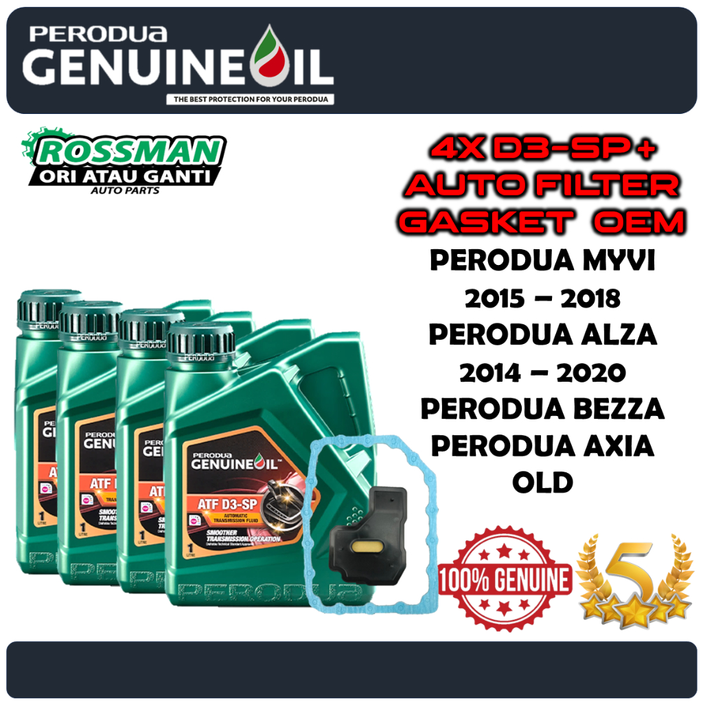 SET 4 botol - Original Perodua ATF SP3 D3-SP Axia , Bezza, Myvi 1.3, 1. ...