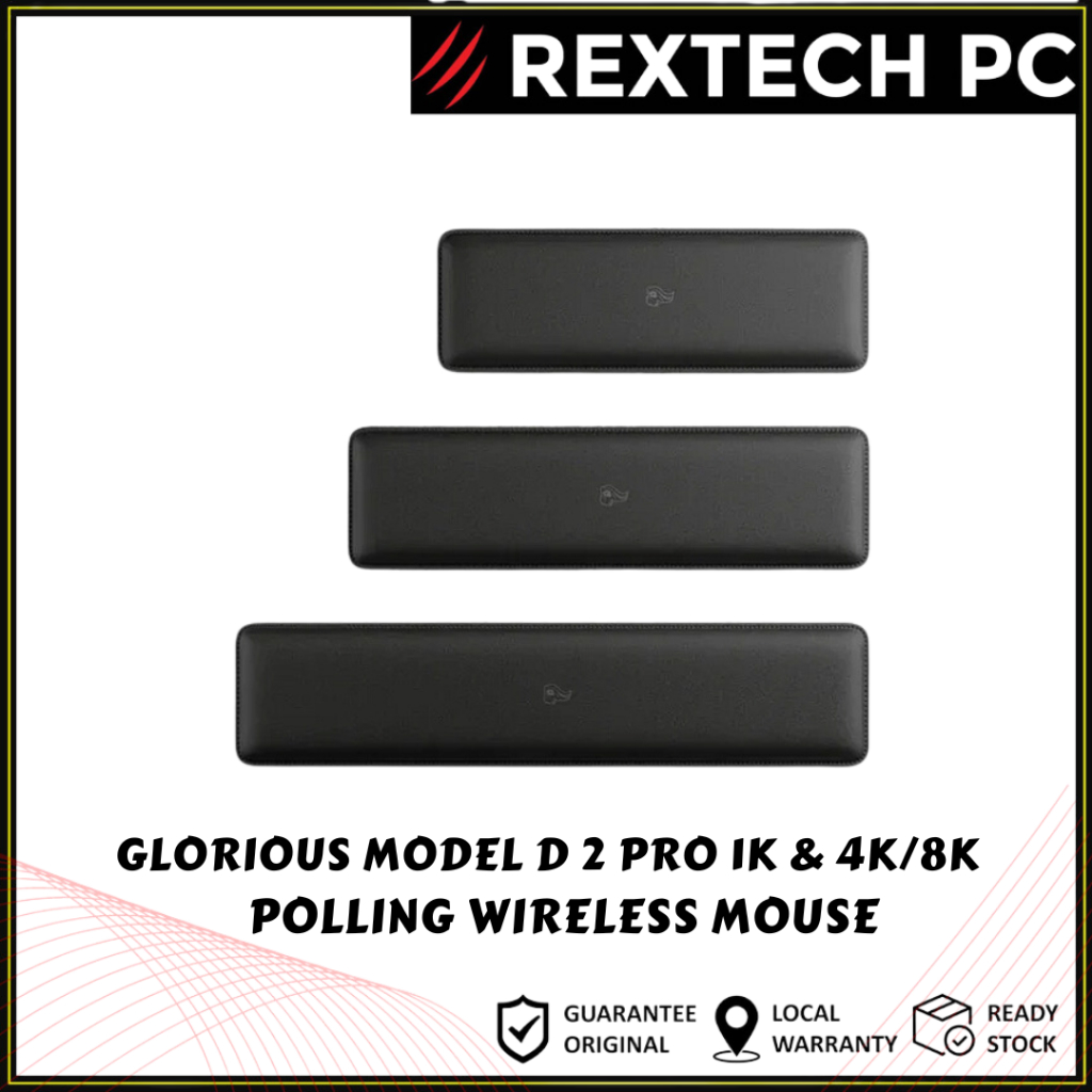 REXTECH Glorious Padded Keyboard Slim Wrist Rest Stealth Edition