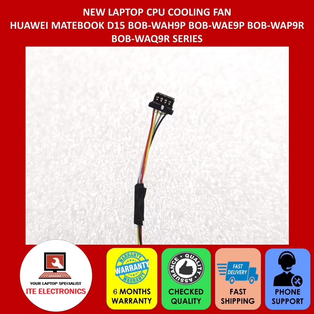 Ventola CPU 4 Pin Per Huawei MateBook D15 (Bob-Wah9) – Ricambio Raffreddamento Laptop - 3