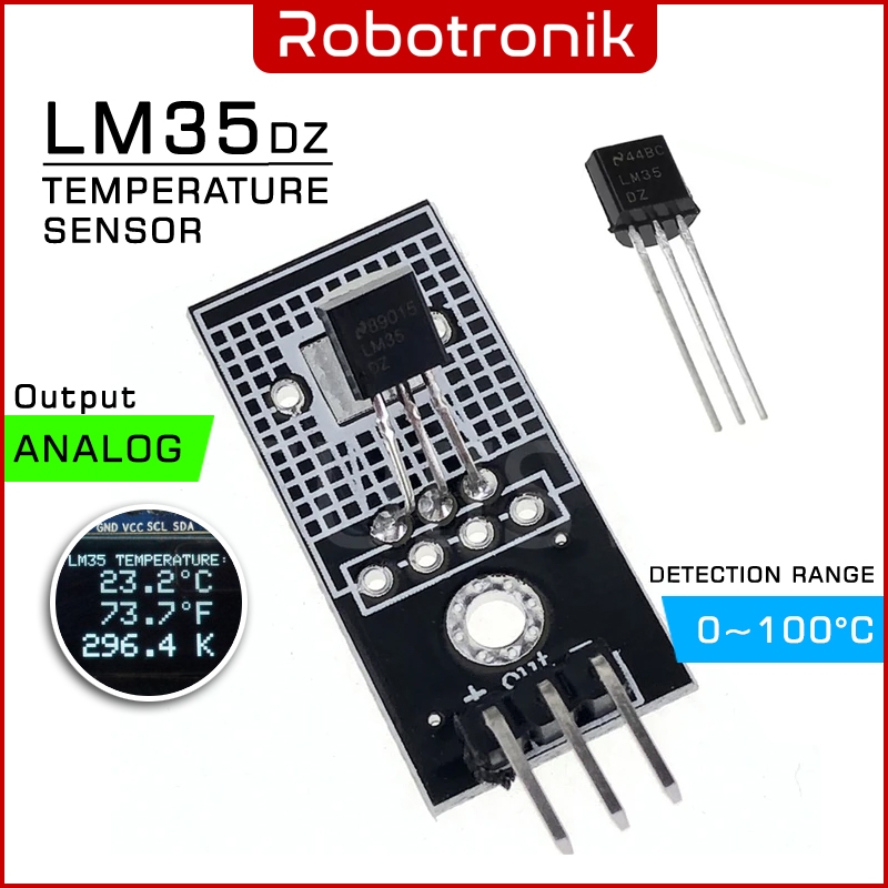 LM35 Temperature Sensor LM35DZ Precision Celsius w Analog Output