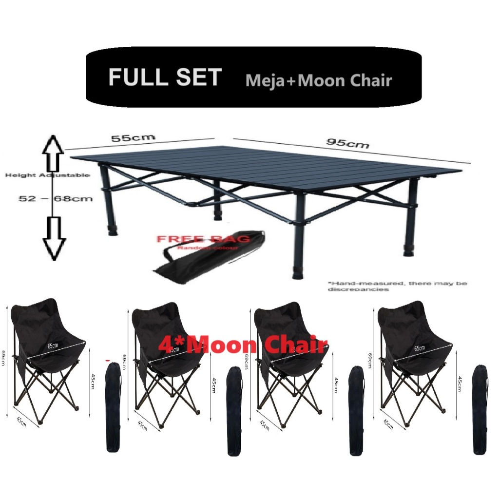 Full Set Combo Portable Outdoor Table And Chairs Set Folding Picnic