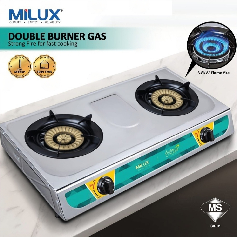 Milux Pensonic Homelux Dapur Gas Stainless Steel Table Top Gas