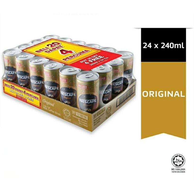 NESCAFE TIN ORIGINAL 240ml x 20+4 | Shopee Malaysia