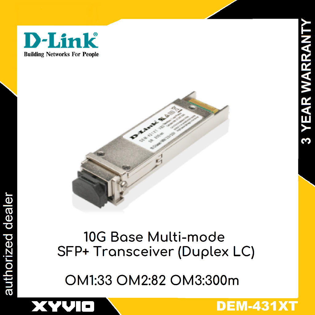 D-LINK DEM-431XT 10G Base Multi-mode SFP+ Transceiver (Duplex LC ...
