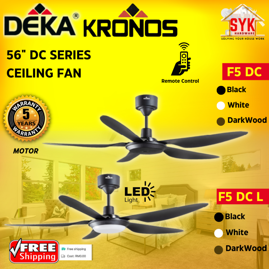 SYK FREE SHIPPING Deka Kronos F5 DC F5 DC Baby Ceiling Fan LED DC Motor ...