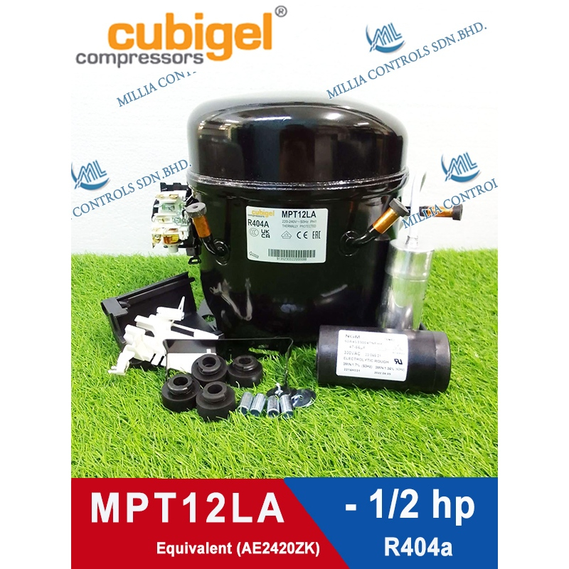 CUBIGEL COMPRESSOR MPT12LA - -1/2 HP / R404a (REPLACE AE2420ZK ...