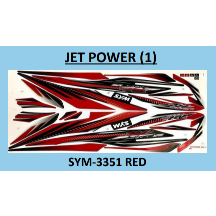 SYM JET POWER 125 ( 1 ) BODY STICKER ( READY STOCK ) | Shopee Malaysia