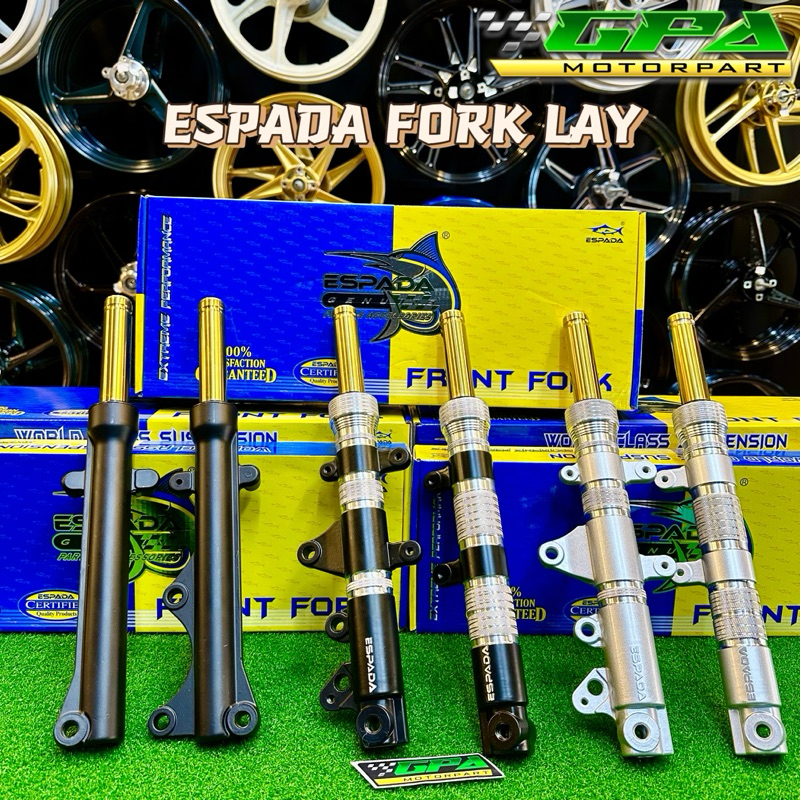 ESPADA FORK LAY TEBAL TURUN 1.5INCH GOLD FORK BAR Y15ZR Y16ZR LC135 ...