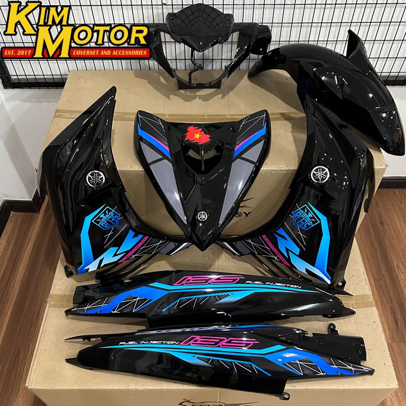 COVERSET LC135 V6 V7 ORIGINAL VELOZI RC135 EXCITER RC METALLIC BLACK ...