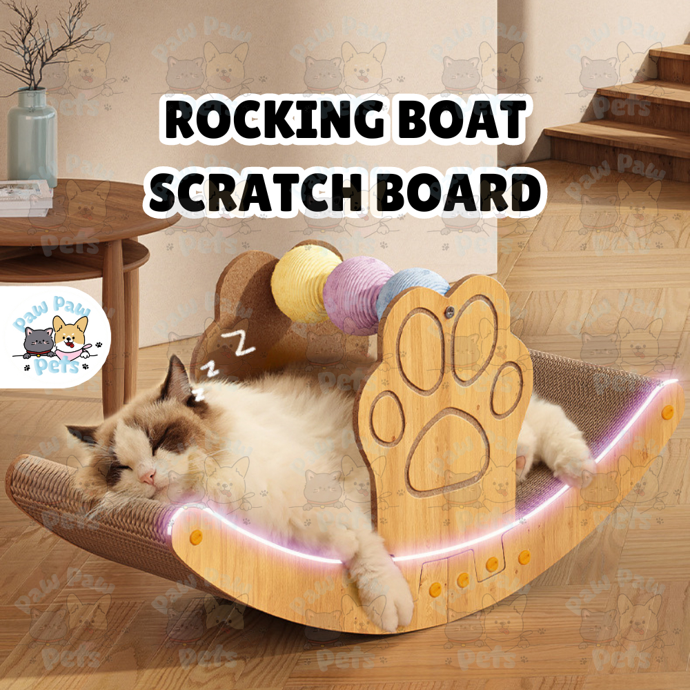 Rocking Boat Cat Scratcher Board Cat Scratching Board Cat Toys | Papan ...