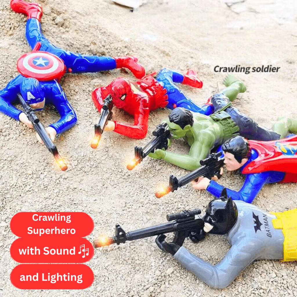 🔥Ready Stock🔥 Superhero Auto-Crawling Music Light Kids Toy Crawling ...