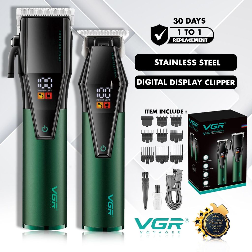 VGR V-677 Hair Clipper USB Professional Trimmer Set Electric Haircut ...