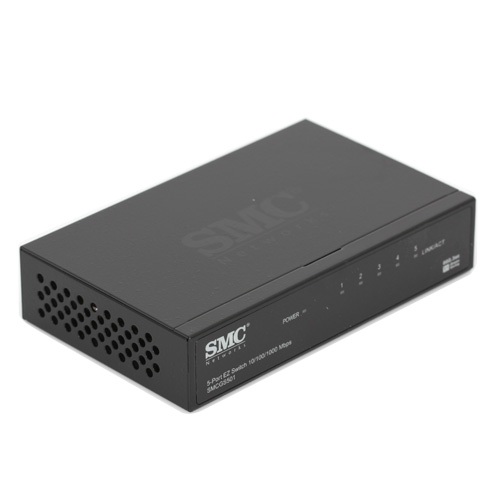 SMC Networks 5-port SMCGS501 EUA Gigabit 10/100/1000 Unmanaged Switch ...