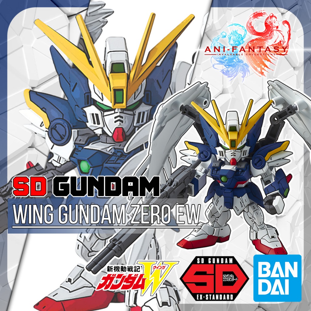 Bandai Sd Gundam Ex Standard Wing Gundam Zero Ew New Mobile Report Gundam Wing Plastic Cm