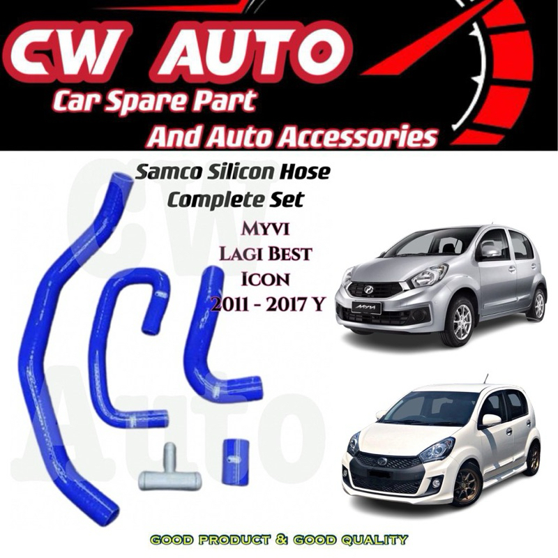 SILICONE RADIATOR HOSE COMPLETE SET PERODUA MYVI LAGI BEST MYVI ICON ...