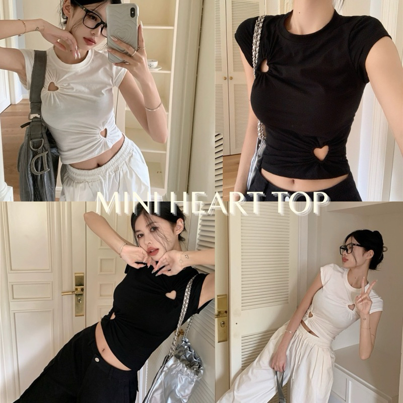 Mini Heart Top [𝗥𝗘𝗔𝗗𝗬 𝗦𝗧𝗢𝗖𝗞]🔥 | Shopee Malaysia