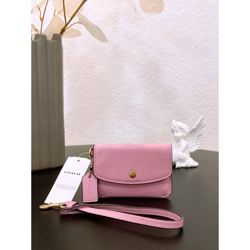 Coach Glovetanned Leather Card Wallet Shopee Malaysia