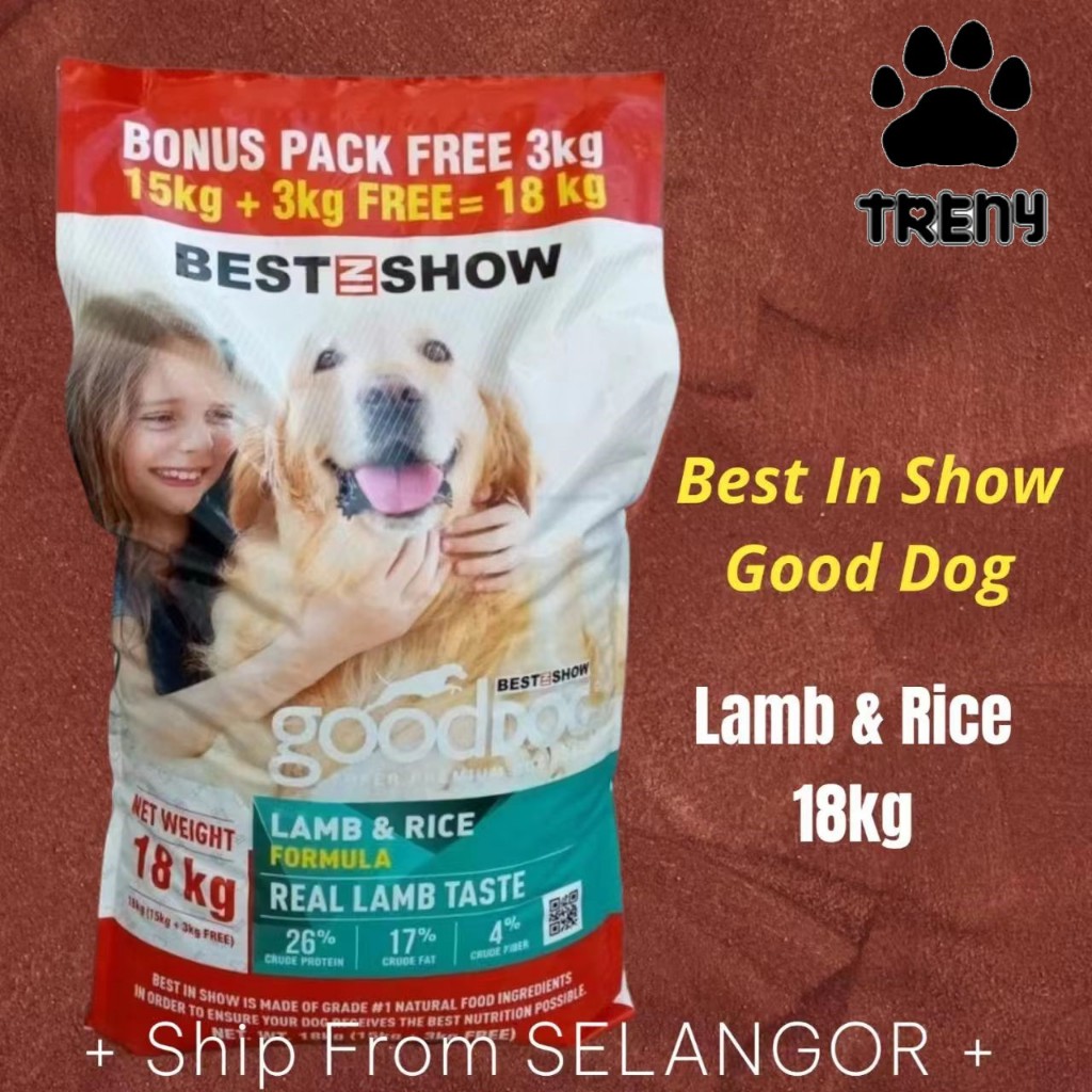 Best In Show Good Dog Premium Adult Dog Food 18kg / Dog Dry Food / Lamb ...