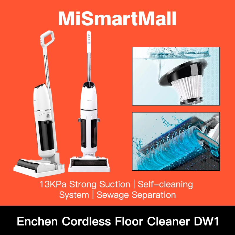 Enchen DW1 Wet and Dry Cordless Vacuum Cleaner 3 IN 1 Floor Washer Self ...