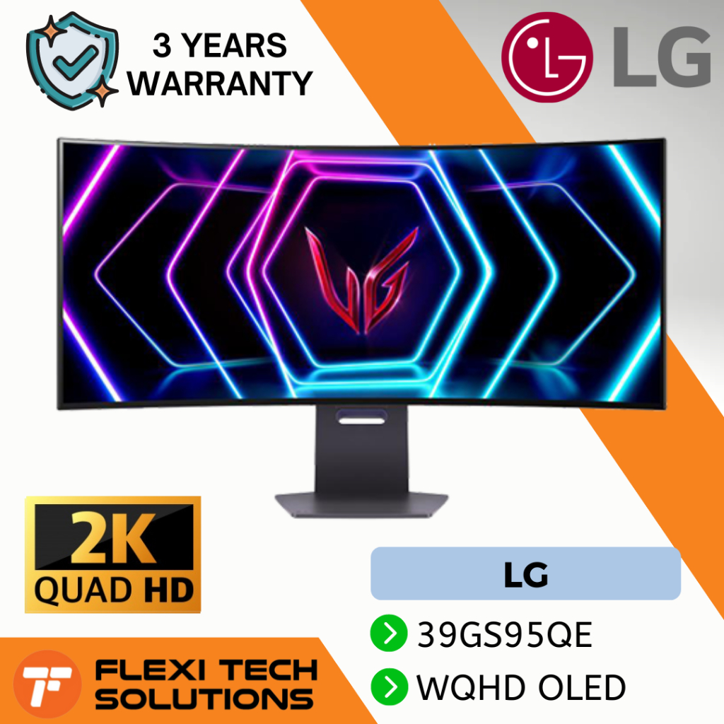 Flexi Tech LG 39" UltraGear 39GS95QE 240Hz OLED Curved Gaming Monitor ...