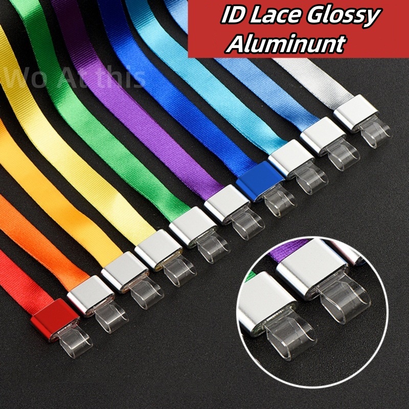 ID Holder Lanyard ID Lace Aluminum Glossy 1.5cm ID Lace with Aluminum ...