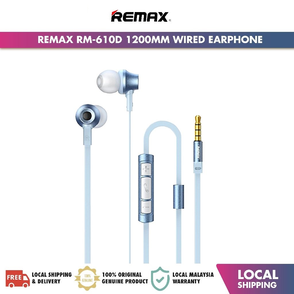 🌟 REMAX RM-610D🌟 STEREO SOUND EARPHONE 👉🏻 3.5MM 👉🏻 IMPROVED NOISE ...