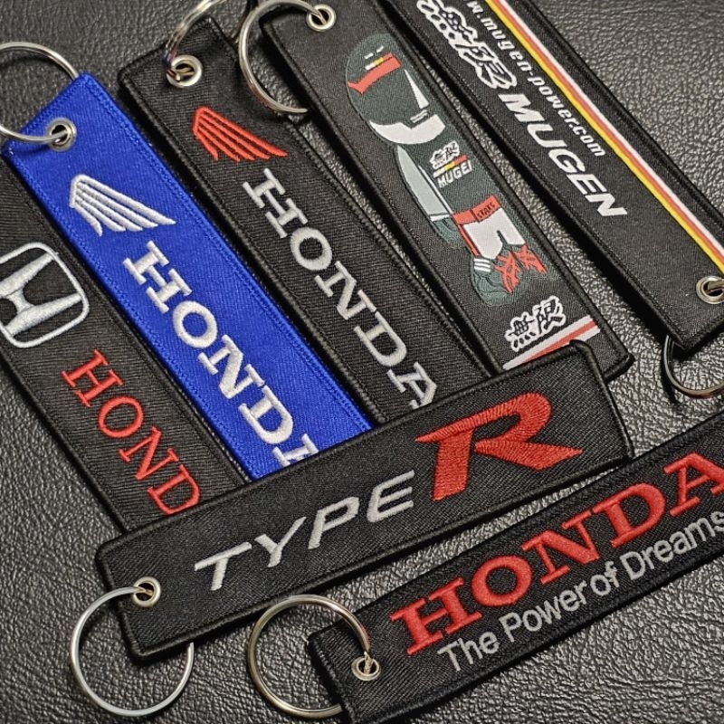 Keychain HONDA type R mugen Motorcycle Motorsport brand Woven Fabric ...