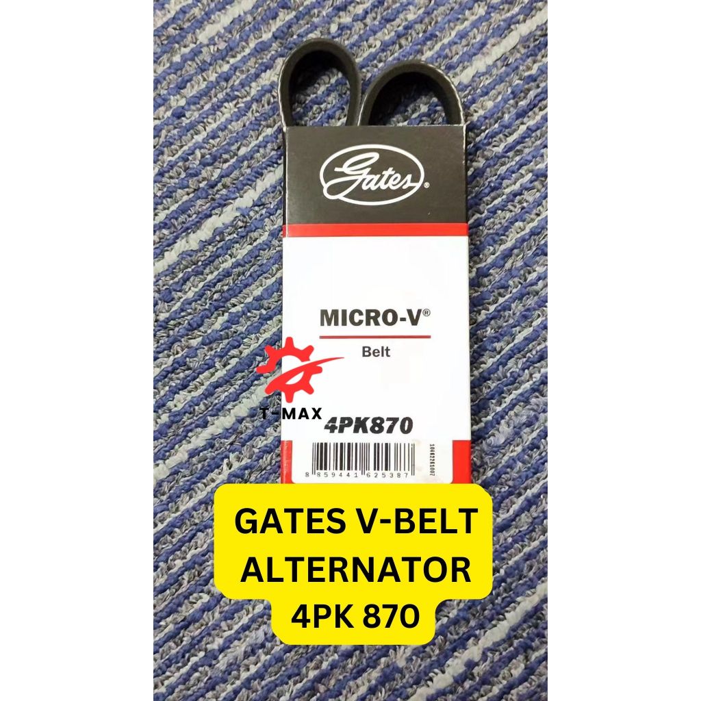 ( GATES ORIGINAL) PROTON WIRA SATRIA ARENA 1.3 1.5 ALTERNATOR BELT 4PK870 BELTING VBELT FAN