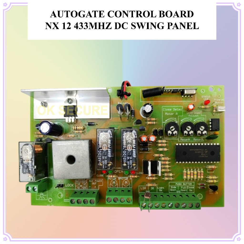 Autogate Control Panel- NX12 433 Mhz DC Swing Panel | Shopee Malaysia