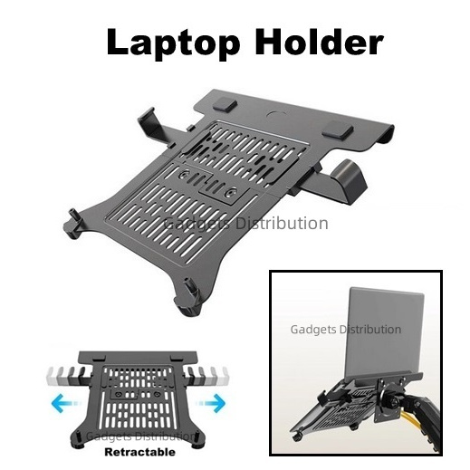 SM Laptop Holder Tray Steel Retractable 10-17inch 10 - 17 inch Stand ...