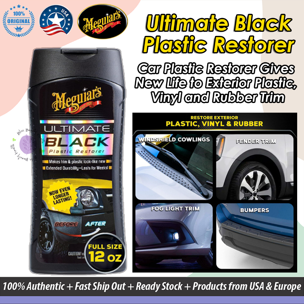 Genuine USA Meguiar's Ultimate Black Plastic Restorer Car Plastic ...