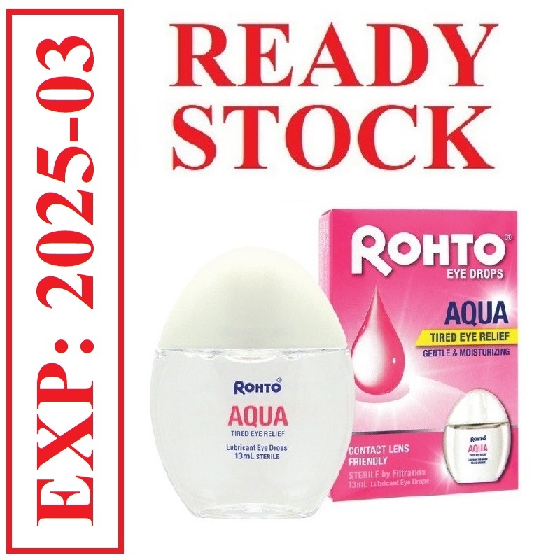 Rohto Aqua Eye Drops 13ml - READY STOCK (Expiry Date : 2025-03 ...