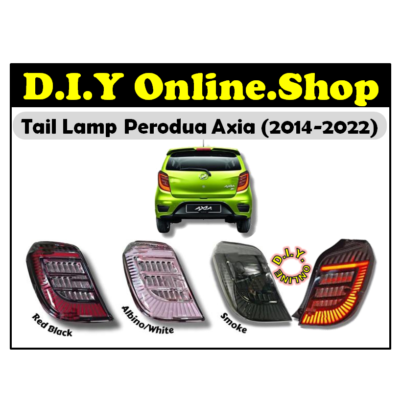 Perodua Axia (2014 TO 2022) Dragon Scale Tail Lamp With Signal Running ...