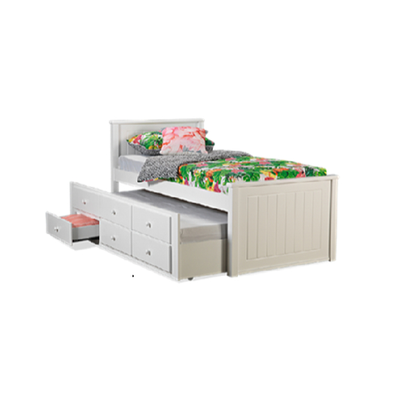 LH Solid Wood TRUNDLE BED WITH 3 DRAWER STORAGE BED KATIL KAYU STORAGE ...