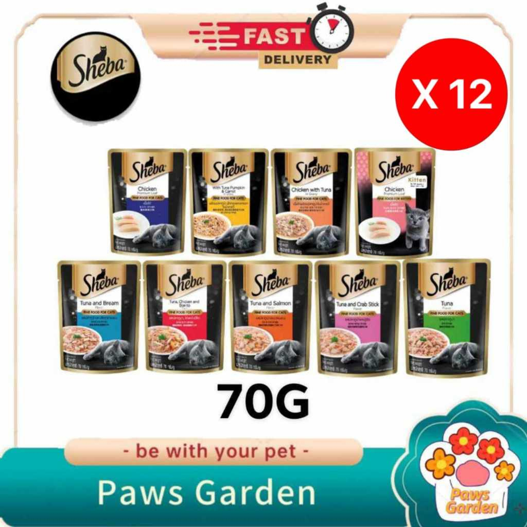 Sheba Pouch Cat Wet Food (Kitten/Adult)70G Many Flavours | Shopee Malaysia