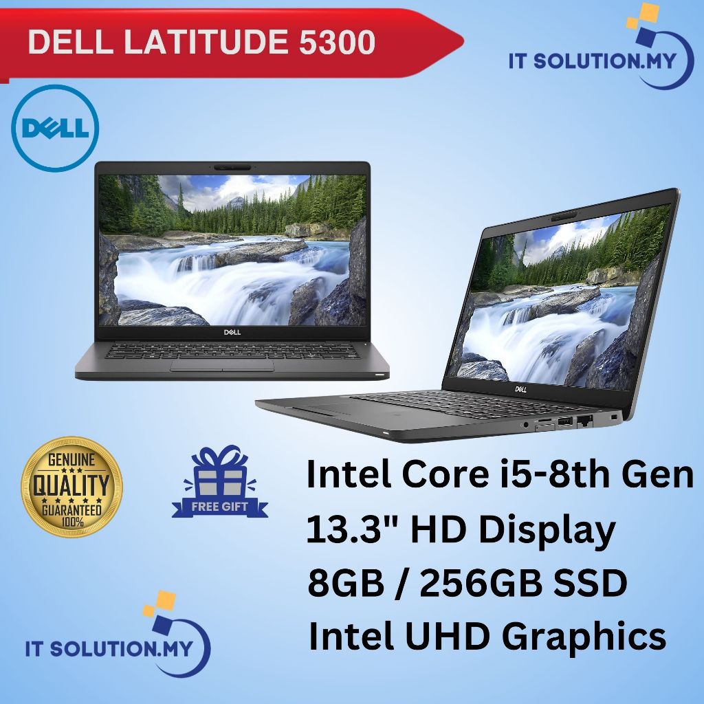 Laptop Murah Dell Latitude 5300 Core i5 8th Gen 8GB RAM 256GB SSD INTEL ...