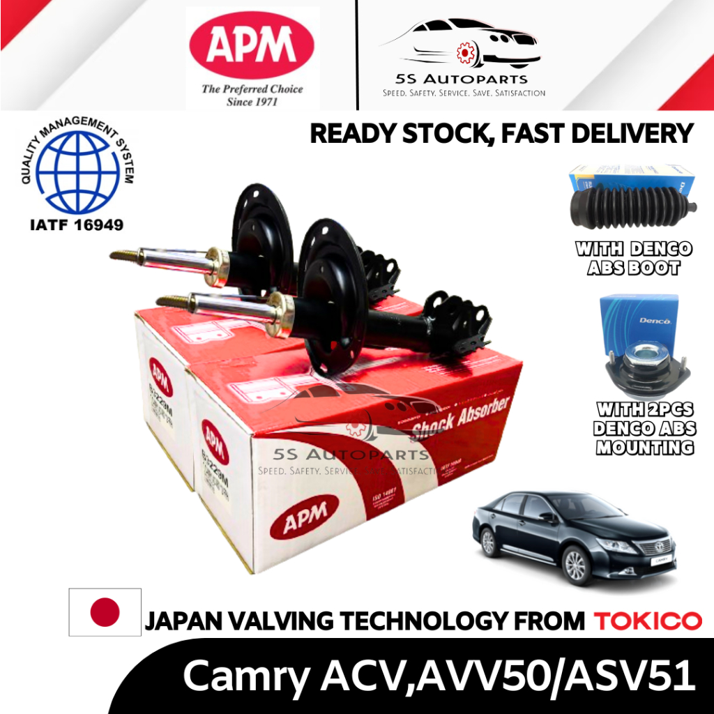 APM Camry ACV50/ASV51 Front (Depan), Rear (Belakang) Gas Shock Absorber ...