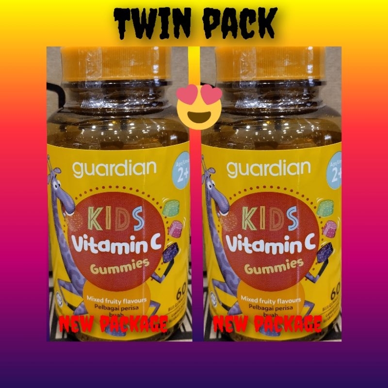 Guardian Vitamin C kids twin pack 60+60 gummies (exp2026) Shopee Malaysia