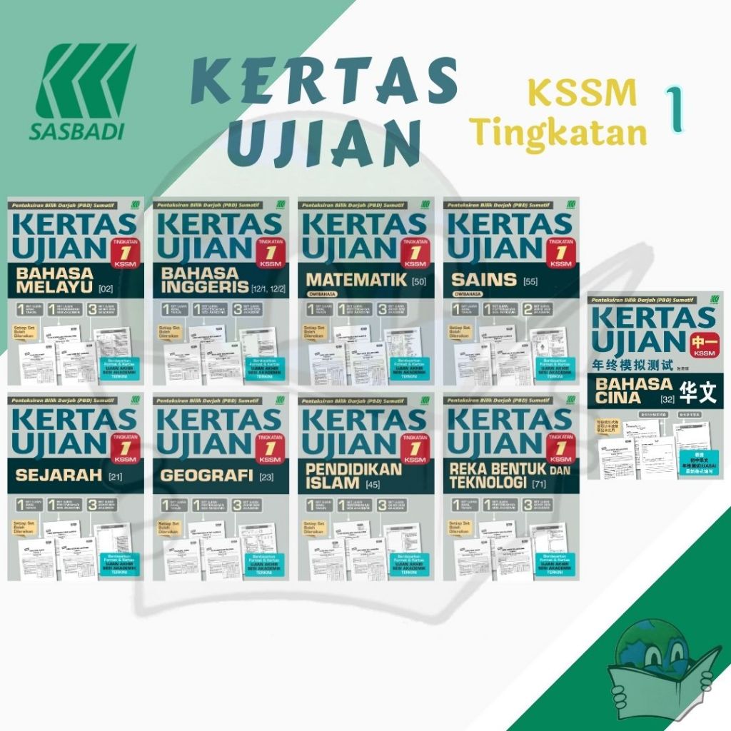 Kertas Ujian 2024 Tingkatan 1 B.Melayu/Inggeris/Cina/Mate/Sains/Sejarah ...