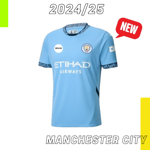 (NEW) Manchester City MC Home Kit 2024/25 Football Jersey EPL Jersey ...