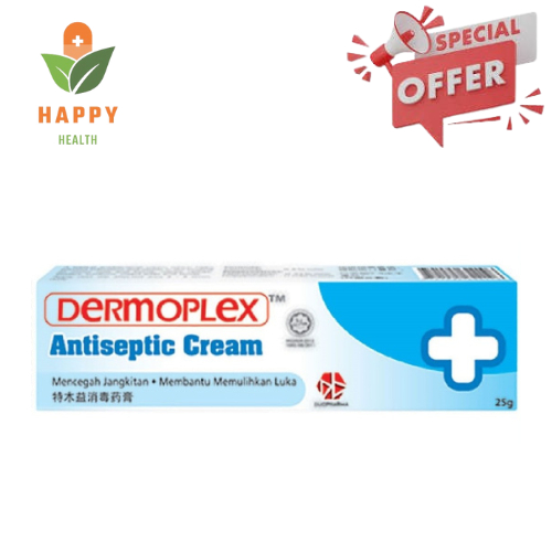[ Exp 4/2027 ] DERMOPLEX ANTISEPTIC CREAM 25G (Cream for Preventing Infection & Helps Healing