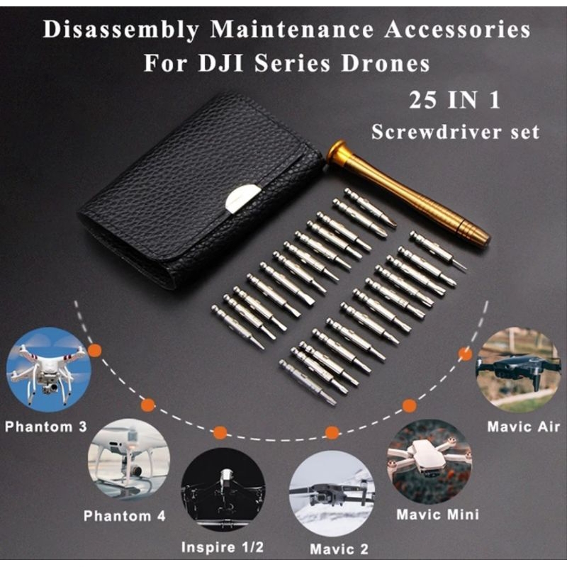 Screwdriver Repair Tool Kit For DJI Mavic Pro, Air, Spark, Phantom 3 & 4 – Precision Set