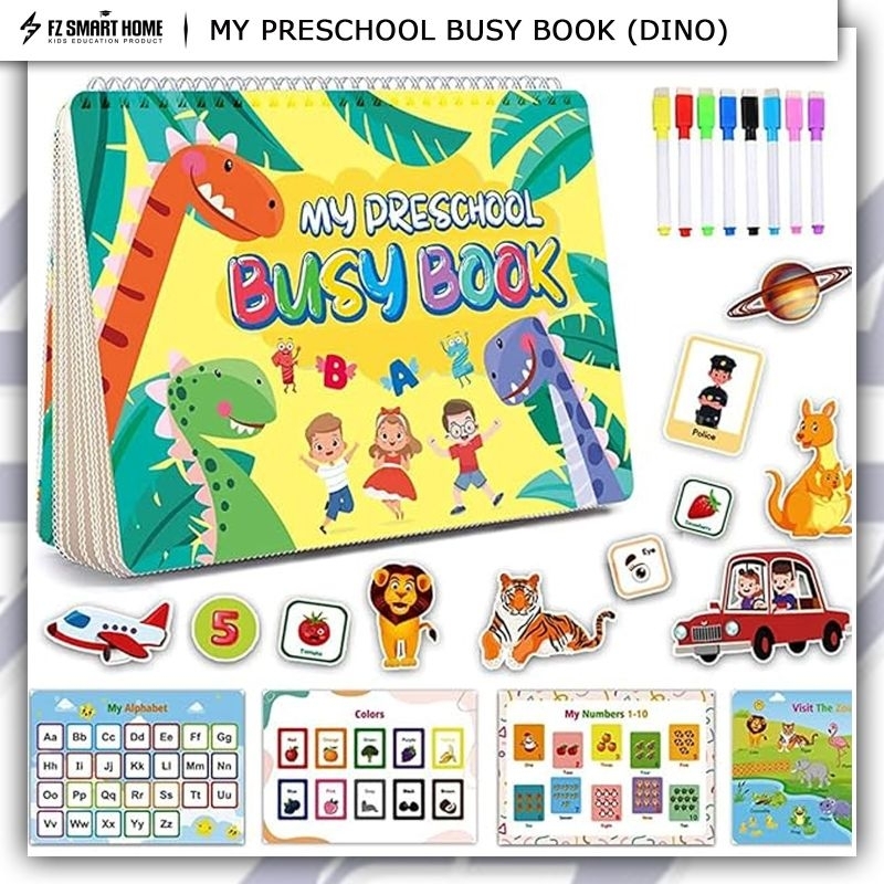 Busy Book Quiet Book Activity Board Busy Educational Montessori Buku ...