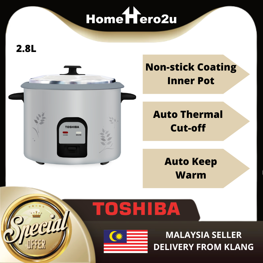 Toshiba RC-T28CEMY(GY) Conventional Rice Cooker 2.8L Electric Rice ...