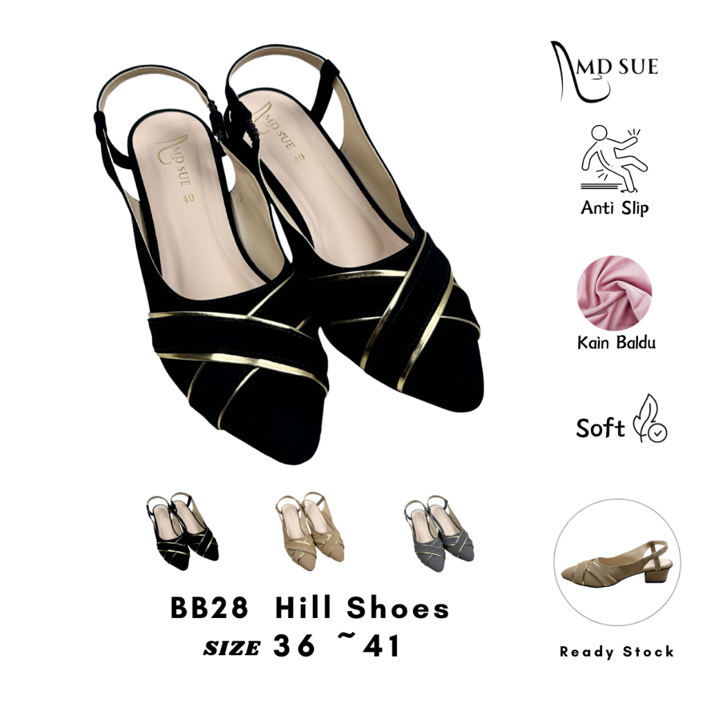 MD SUE Women's shoes【 Hill Shoe BB28 】Size 36 ~ 41 Pointed Toe Shoes ...